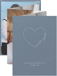 Klick: Details zu Foto-Leporello Hochzeit "Lebenstraum" anzeigen Foto-Leporello Hochzeit Lebenstraum Leporello blau