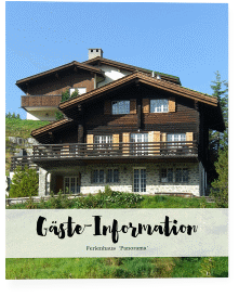 Gästemappe Ferienwohnung A4 "Panorama"