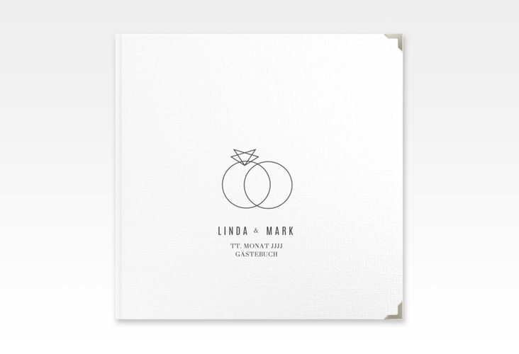 Gästebuch Selection Hochzeit Rings Leinen-Hardcover