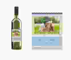 Etichette vino matrimonio collezione Sorrento Etikett Weinflasche 4er Set blu