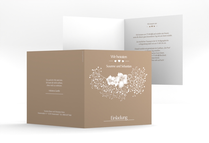 Hochzeitseinladung Jena quadr. Klappkarte