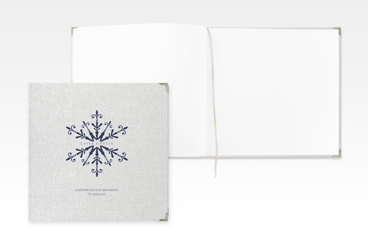 Gästebuch Selection Hochzeit Crystal Leinen-Hardcover weiss mit Eiskristall