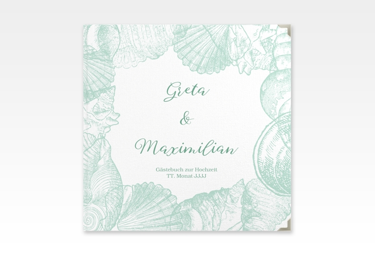 Gästebuch Selection Hochzeit Muschelreich Leinen-Hardcover mint