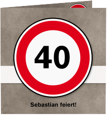 Einladung 40. Geburtstag "Emil/Emma"