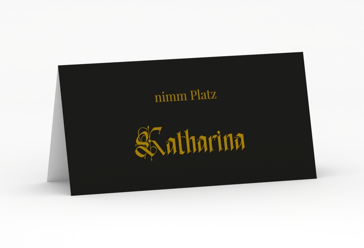 Tischkarte Hochzeit Wednesday Tischkarten schwarz