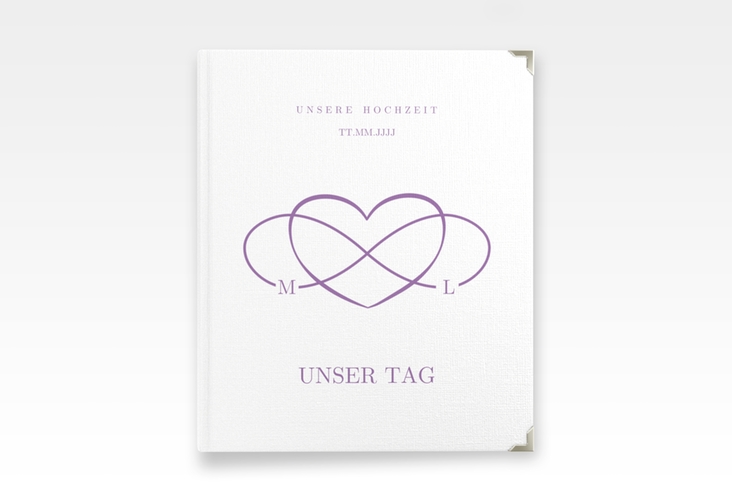 Hochzeitsalbum Infinity 21 x 25 cm lila