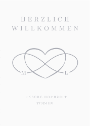 Klick: Details zu Willkommensschild Poster "Infinity" anzeigen Willkommensschild Poster Infinity 50 x 70 cm Poster grau