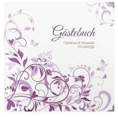 Klick: Details zu Gästebuch Selection Hochzeit "Lilly" anzeigen Gästebuch Selection Hochzeit Lilly Leinen-Hardcover lila
