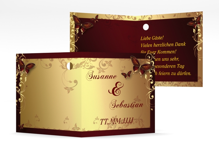 Geschenkanhänger Hochzeit Toulouse Geschenkanhänger 10er Set rot hochglanz
