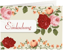 Einladung 70. Geburtstag Rosemarie A6 Klappkarte quer