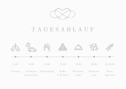Klick: Details zu Tagesablauf Poster Hochzeit "Infinity" anzeigen Tagesablauf Poster Hochzeit Infinity 70 x 50 cm Poster grau