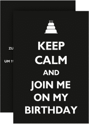 Einladung Geburtstag "KeepCalm"