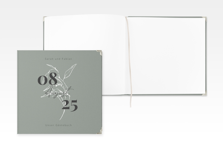 Gästebuch Selection Hochzeit Seed Leinen-Hardcover gruen