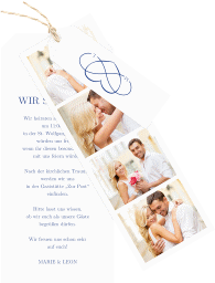 Klick: Details zu Hochzeitseinladung "Infinity" anzeigen Hochzeitseinladung Infinity Kartentrio blau