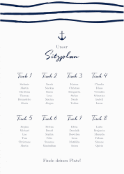 Sitzplan Poster Hochzeit "Liebesanker"