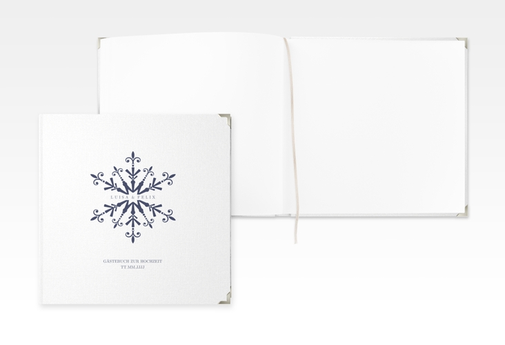 Gästebuch Selection Hochzeit Crystal Leinen-Hardcover weiss mit Eiskristall