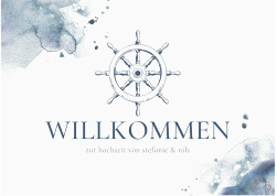 Willkommensschild Poster "Steuerrad"