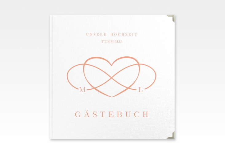 Gästebuch Selection Hochzeit Infinity Leinen-Hardcover apricot