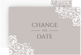 Klick: Details zu Change the Date-Karte "Vintage" anzeigen Change the Date-Karte Vintage A6 Karte quer grau mit floraler Spitze