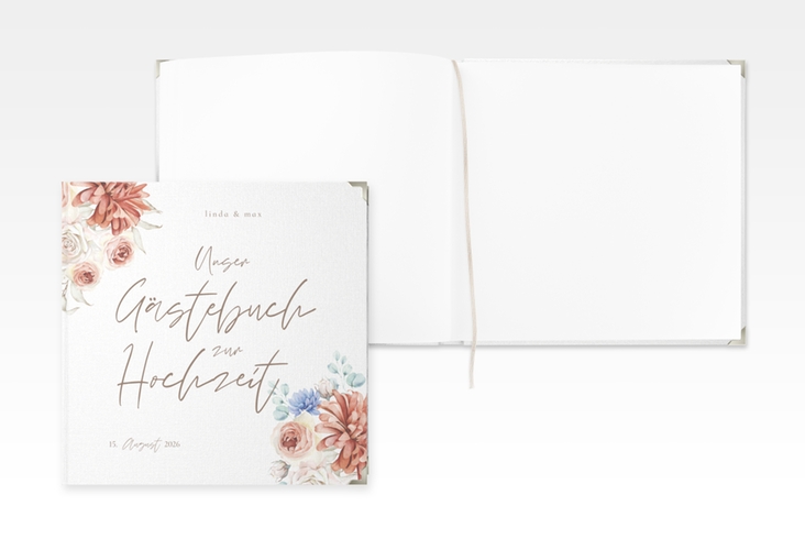 Gästebuch Selection Hochzeit Flowercloud Leinen-Hardcover bunt