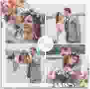 Hochzeitscollage Leinwand Flowerbomb 30 x 30 cm Leinwand weiss