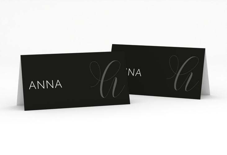 Tischkarte Hochzeit Eheschließung Tischkarten schwarz