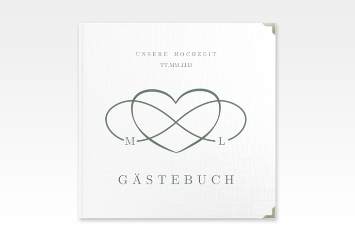 Gästebuch Selection Hochzeit Infinity Leinen-Hardcover gruen
