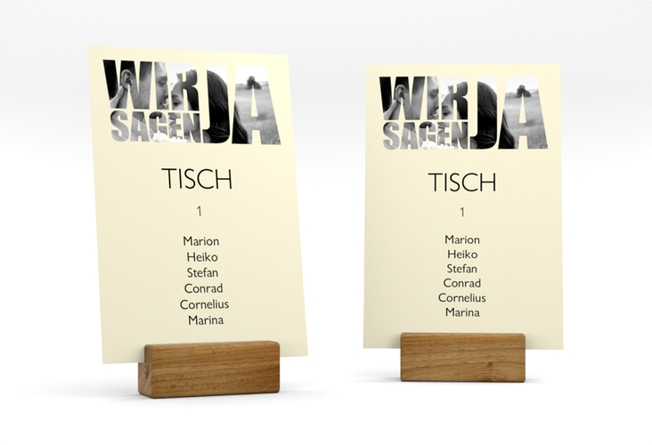 Tischaufsteller Hochzeit Letters Tischaufsteller