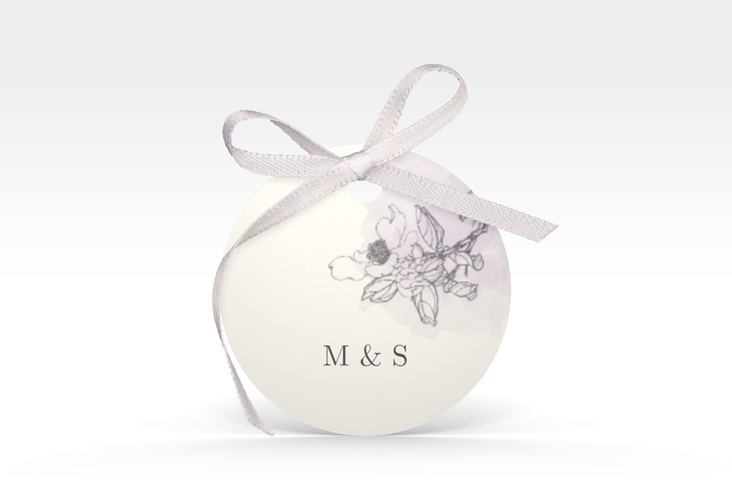 Geschenkanhänger Hochzeit Artlover Geschenkanhänger, rund flieder