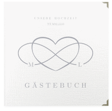 Klick: Details zu Gästebuch Selection Hochzeit "Infinity" anzeigen Gästebuch Selection Hochzeit Infinity Leinen-Hardcover grau