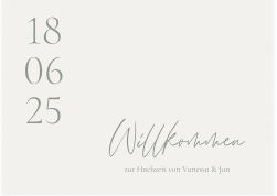 Klick: Details zu Willkommensschild Poster "Day" anzeigen Willkommensschild Poster Day 70 x 50 cm Poster weiss mit Datum im minimalistischen Design