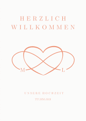 Klick: Details zu Willkommensschild Poster "Infinity" anzeigen Willkommensschild Poster Infinity 50 x 70 cm Poster apricot