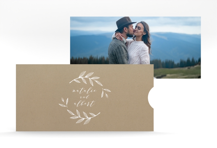 Hochzeitseinladung Naturelove Einsteckkarte weiss