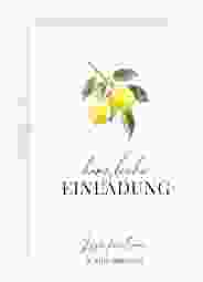 Einladung Geburtstag Citrus A6 Karte hoch weiss
