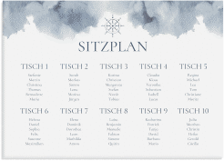 Sitzplan Leinwand Hochzeit "Steuerrad"