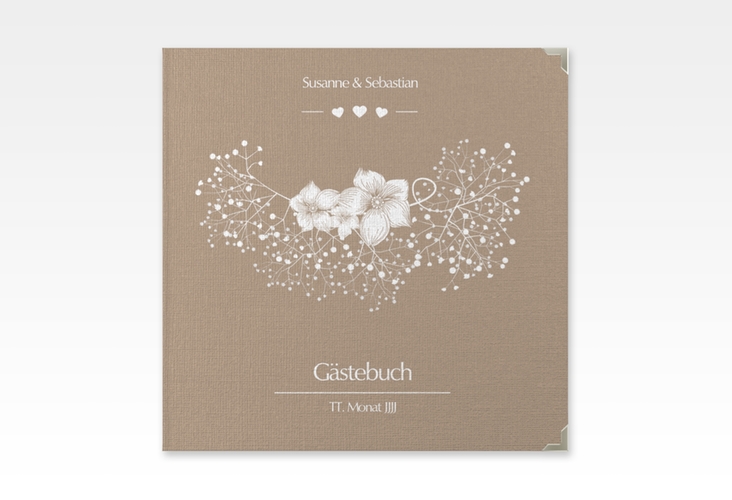 Gästebuch Selection Hochzeit Jena Leinen-Hardcover braun