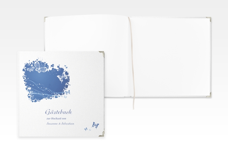 Gästebuch Selection Hochzeit Mailand Leinen-Hardcover blau