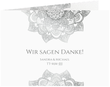 Klick: Details zu Danksagungskarte Hochzeit "Delight" anzeigen Danksagungskarte Hochzeit Delight A6 Klappkarte quer grau