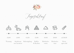 Klick: Details zu Tagesablauf Poster Hochzeit "Prachtvoll" anzeigen Tagesablauf Poster Hochzeit Prachtvoll 70 x 50 cm Poster weiss