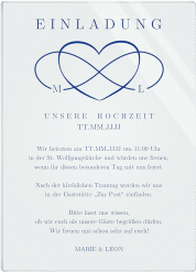 Klick: Details zu Acryl-Hochzeitseinladung "Infinity" anzeigen Acryl-Hochzeitseinladung Infinity Acrylkarte hoch blau