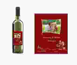 Etichette vino matrimonio collezione Pisa Etikett Weinflasche 4er Set rosso
