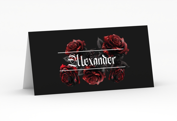 Tischkarte Hochzeit Gothic Rose Tischkarten