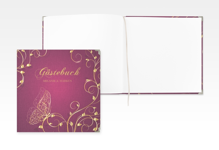 Gästebuch Selection Hochzeit Eternity Leinen-Hardcover pink