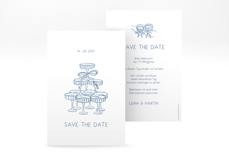 Save the Date-Karte Cheers A6 Karte hoch