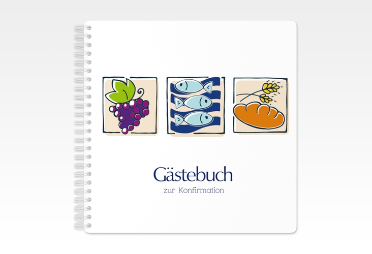 Gästebuch Konfirmation Symbole Ringbindung