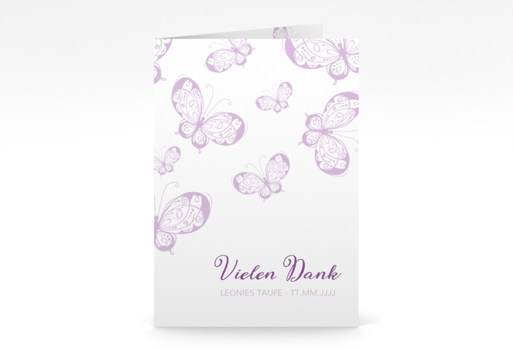 Danksagung Taufe Protection A6 Klappkarte hoch