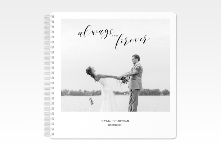 Gästebuch Hochzeit Photoframe Ringbindung