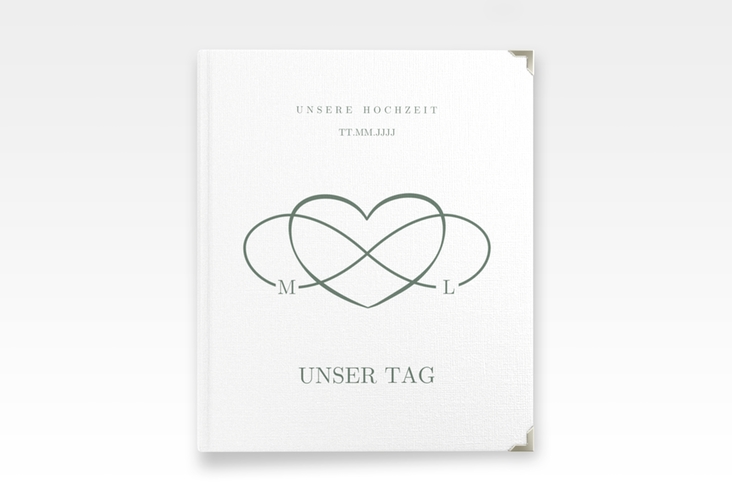 Hochzeitsalbum Infinity 21 x 25 cm gruen