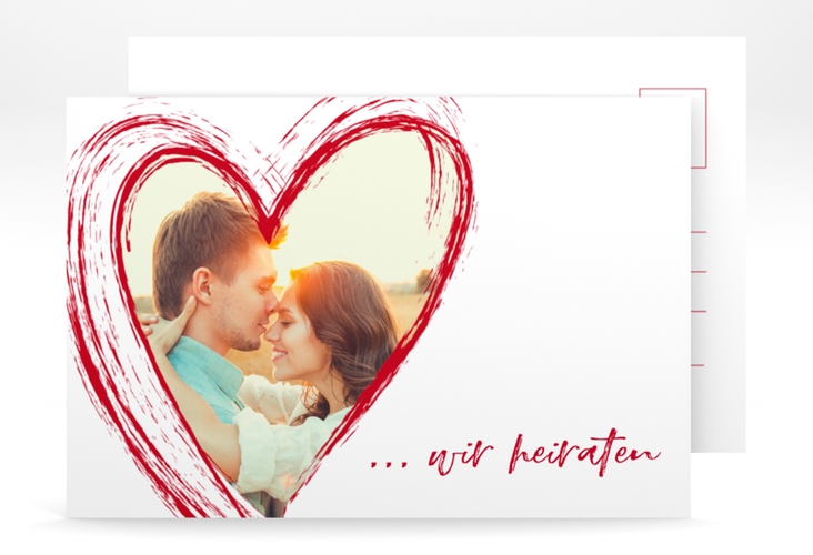 Verlobungskarte Hochzeit Liebe A6 Postkarte