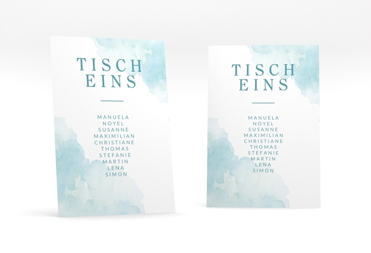 Tischaufsteller Hochzeit Blush Tischaufsteller tuerkis